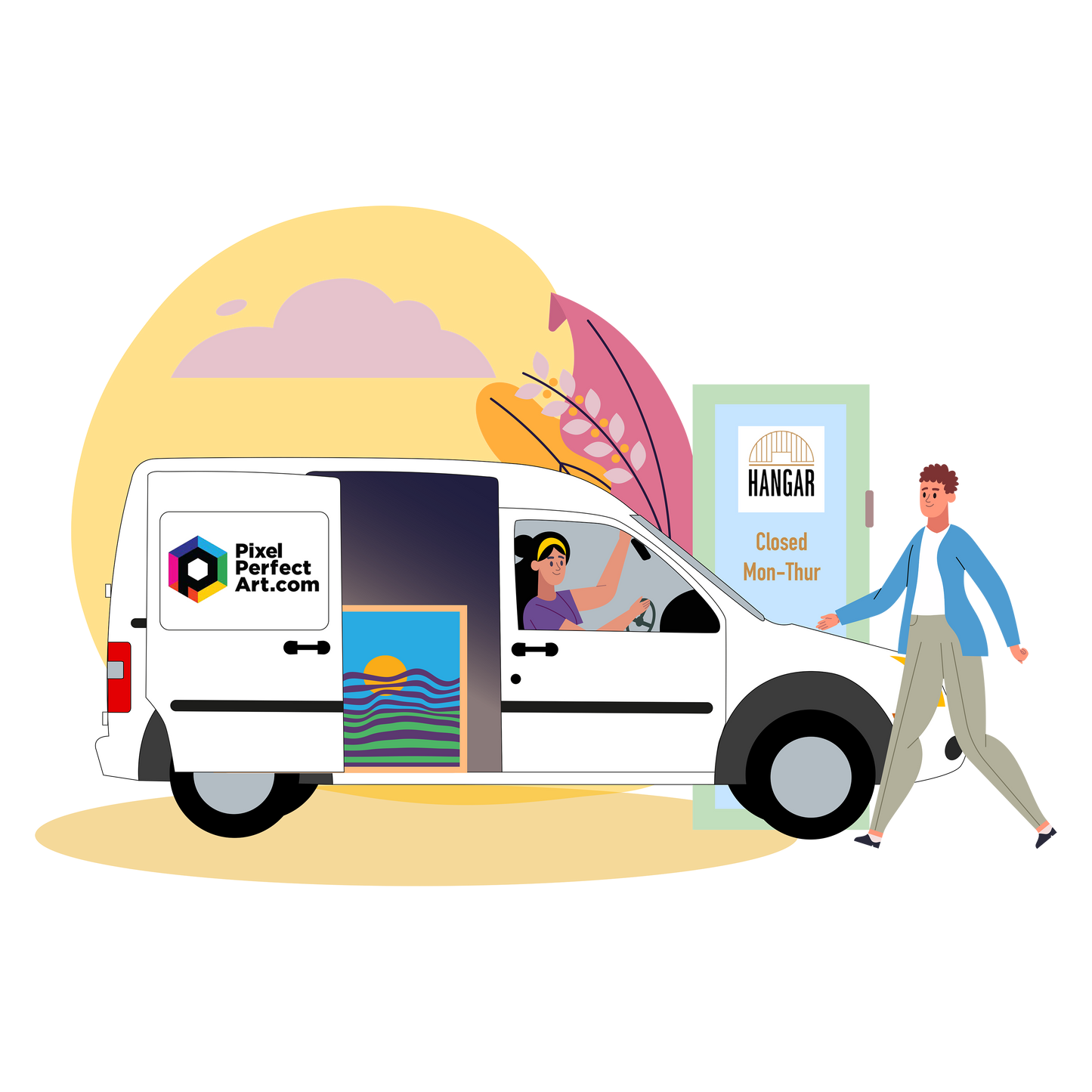 Pick up completed order at the Van