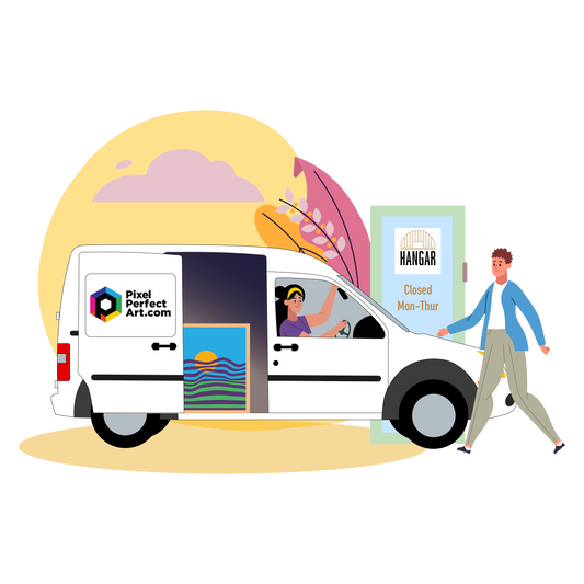 Pick up completed order at the Van
